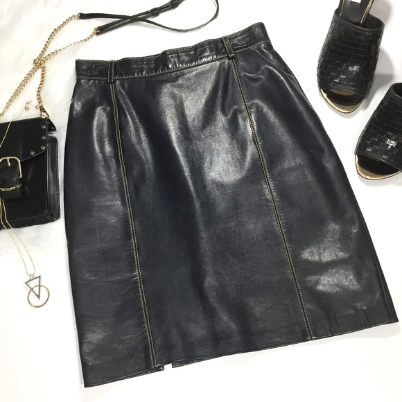 Escada Dresses & Skirts - Escada Leather Pencil Skirt